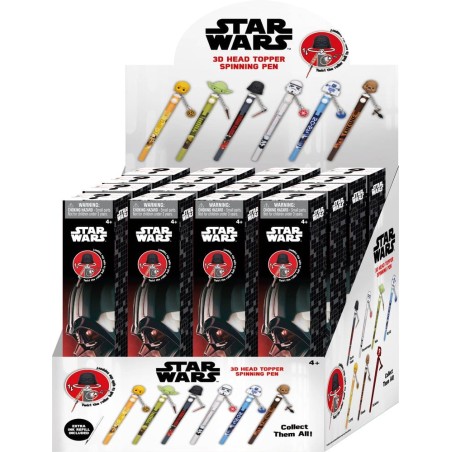 Star Wars 3D Head Topper Spinning Pen présentoir (12)