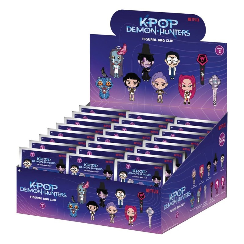 KPop Demon Hunters 3D porte-clés en PVC série 2 présentoir (24)