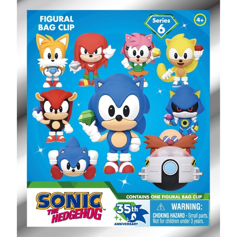 Sonic the Hedgehog 3D porte-clés en PVC série 6 présentoir (24)