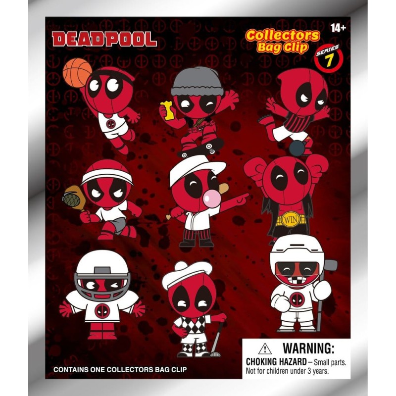 Deadpool 3D porte-clés en PVC série 7 présentoir (24)