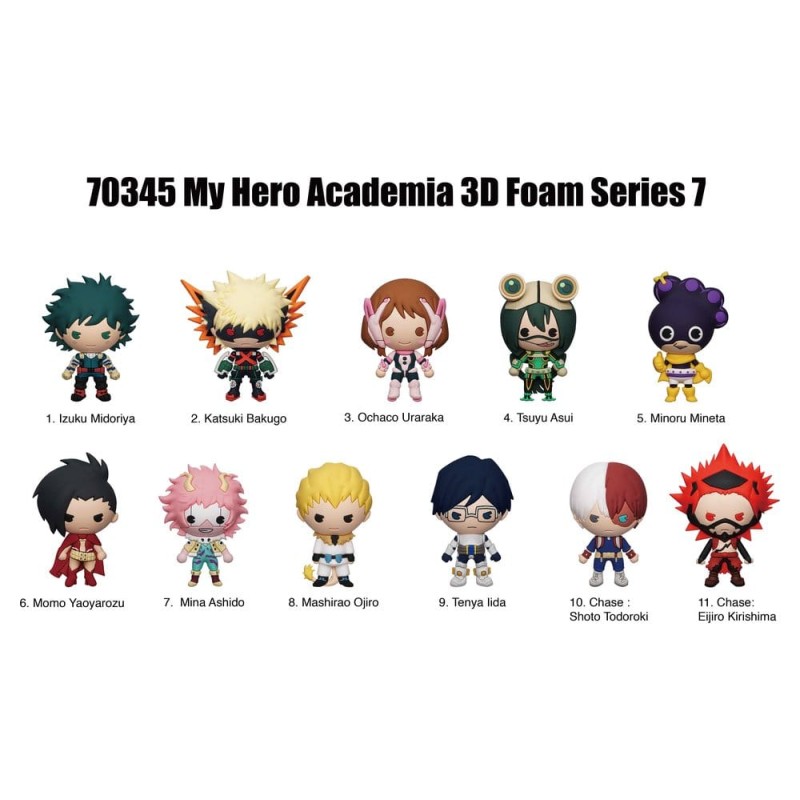 My Hero Academia 3D porte-clés en PVC série 7 présentoir (24)