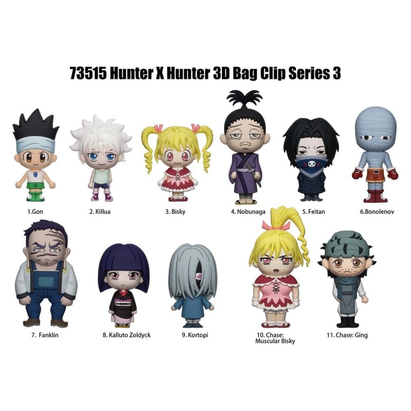 Hunter x Hunter 3D porte-clés en PVC série 3 présentoir (24)