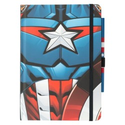 Marvel Captain America carnet premium avec stylo Uniform A5