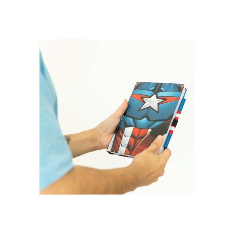 Marvel Captain America carnet premium avec stylo Uniform A5