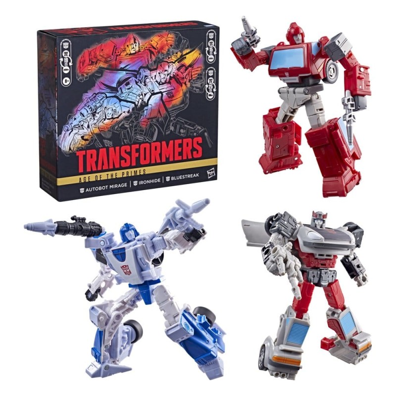 Transformers Age of the Primes pack 3 figurines Autobot Mirage & Bluestreak & Ironhide