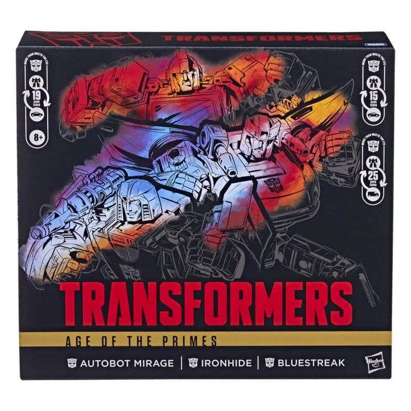 Transformers Age of the Primes pack 3 figurines Autobot Mirage & Bluestreak & Ironhide