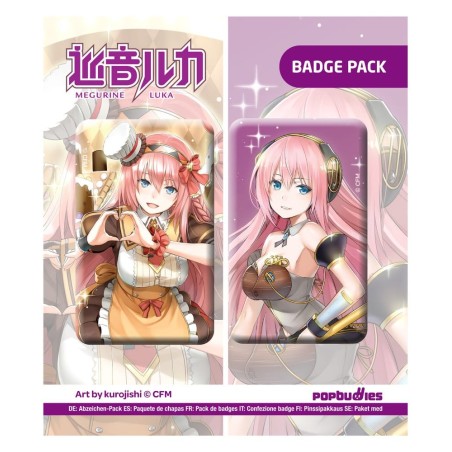 Vocaloid pack 2 badges Megurine Luka (Art by kurojish)