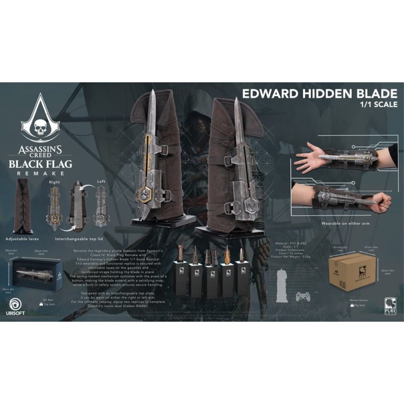 Assassin's Creed réplique 1/1 Edward Hidden Blade