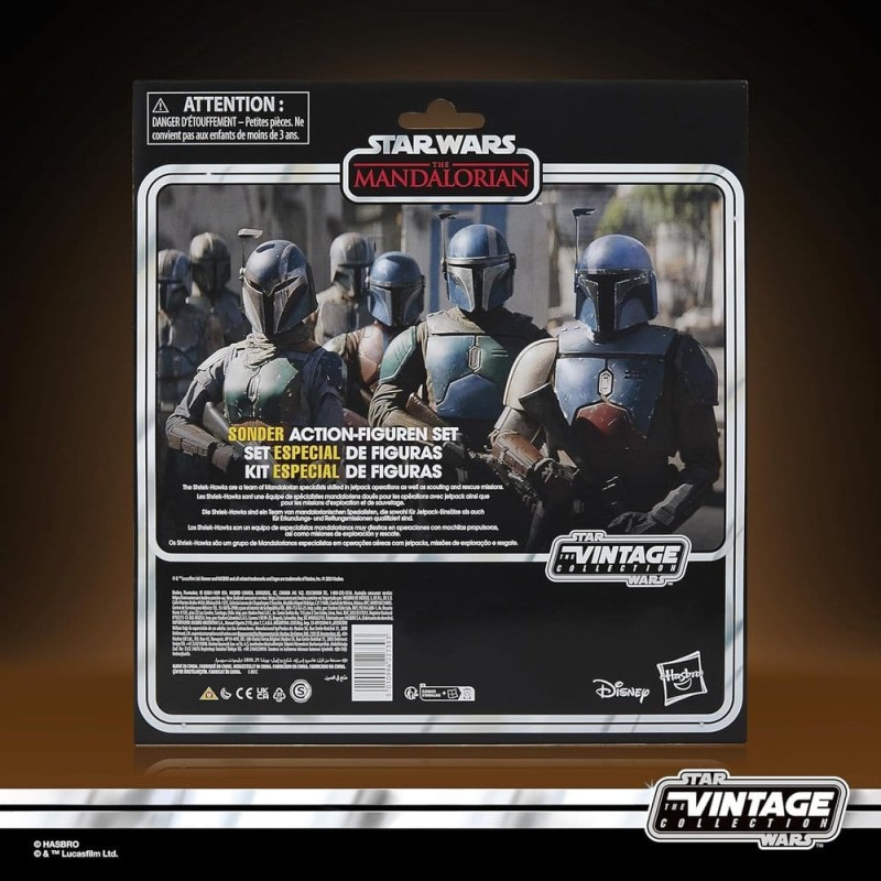 Star Wars The Mandalorian Vintage Collection pack 4 figurines Mandalorian Shriek-Hawk 10 cm