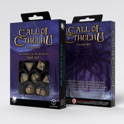 Call of Cthulhu 7th Edition Set de 7 Dés Blue-green & Gold