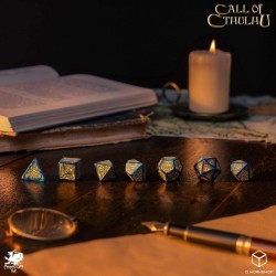 Call of Cthulhu 7th Edition Set de 7 Dés Blue-green & Gold