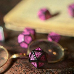 Q-Workshop - Dice Set (7 Dice) - Call of Cthulhu 7th Edition - Black & Magenta | 5907699495986