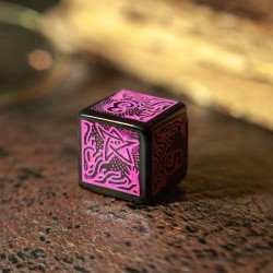 Q-Workshop - Dice Set (7 Dés) - Call of Cthulhu 7ème édition - Black & Magenta | 5907699495986