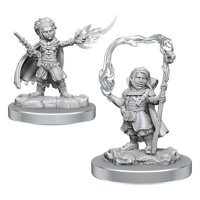 WizKids - D&D Nolzur's Marvelous - Miniature à peindre - Halfling Wizards | 634482904138