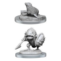 WizKids - D&D Nolzur's Marvelous - Miniature à peindre - Locathah & Seal