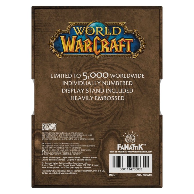 World of Warcraft Ingot Cover Limited Edition