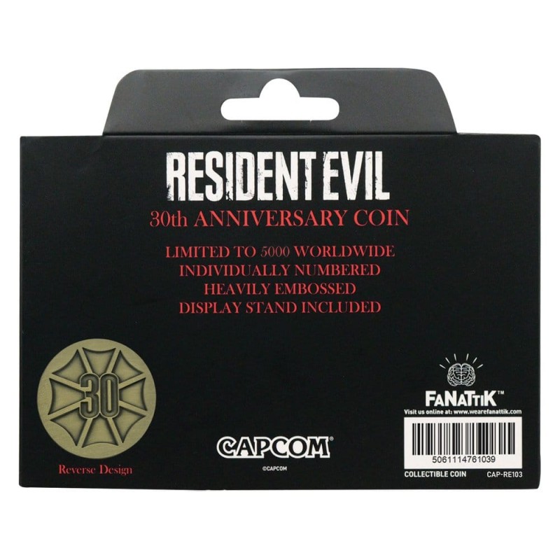 Resident Evil Collectable Coin 30th Anniversary Antique Brass