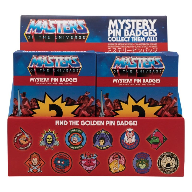 Masters of the Universe Mystery Pin Badges Blind Box Display (12)