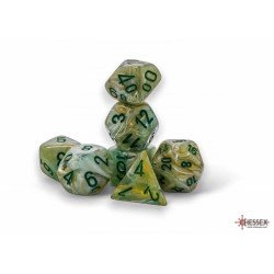 Chessex - Mega-hedral (7 Dés) - Marble - Green/Dark Green | 601982043957