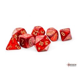 Chessex - Mega-hedral (7 Dés) - Scarab - Scarlet/Gold | 601982043711