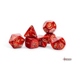 Chessex - Mega-hedral (7 Dés) - Scarab - Scarlet/Gold | 601982043711