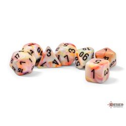 Chessex - Mega Hedral (7 dobbelstenen) - Feestelijk - Circus/Zwart