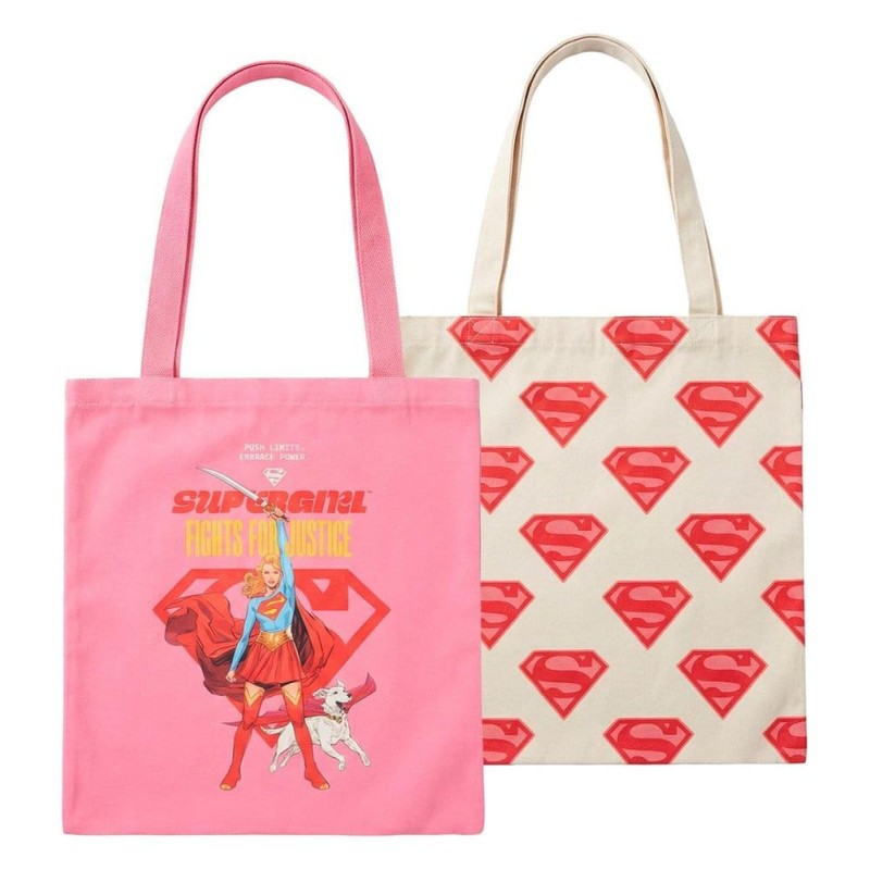 DC Comics pack 2 sacs shopping Superman Supergirl