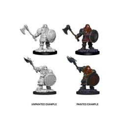 WizKids - D&D Nolzur's Marvelous - Miniature à peindre - Male Dwarf Fighter | 634482900048