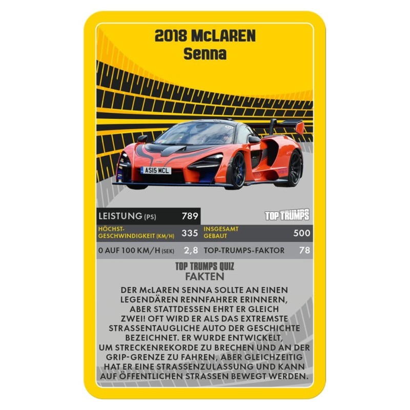 Super Cars jeu de cartes Top Trumps *ALLEMAND*