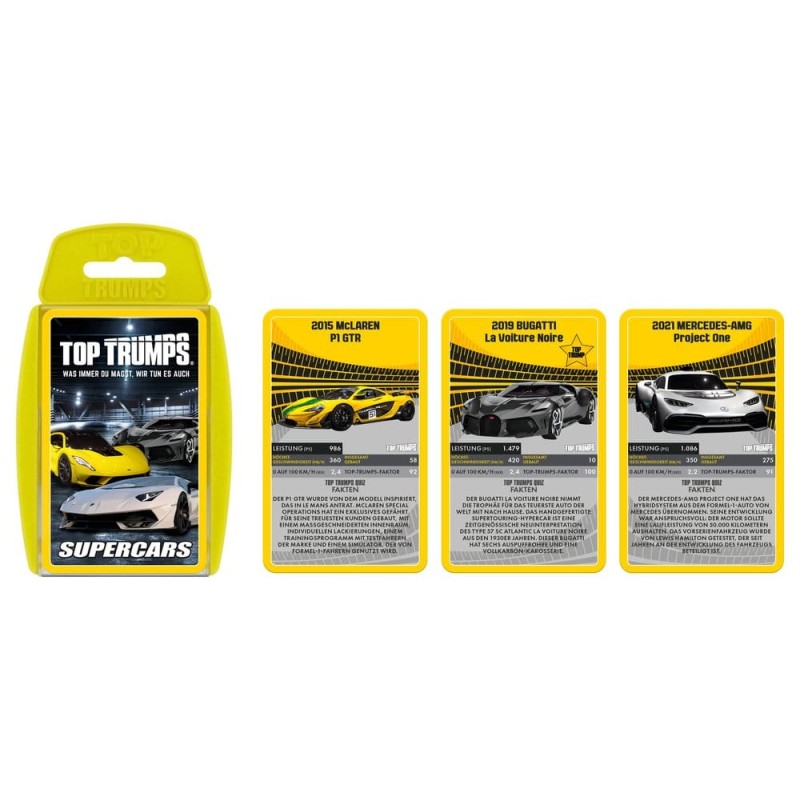 Super Cars jeu de cartes Top Trumps *ALLEMAND*