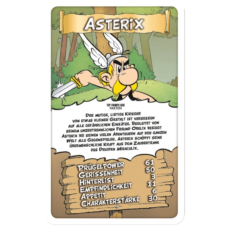 Astérix jeu de cartes Top Trumps *ALLEMAND*