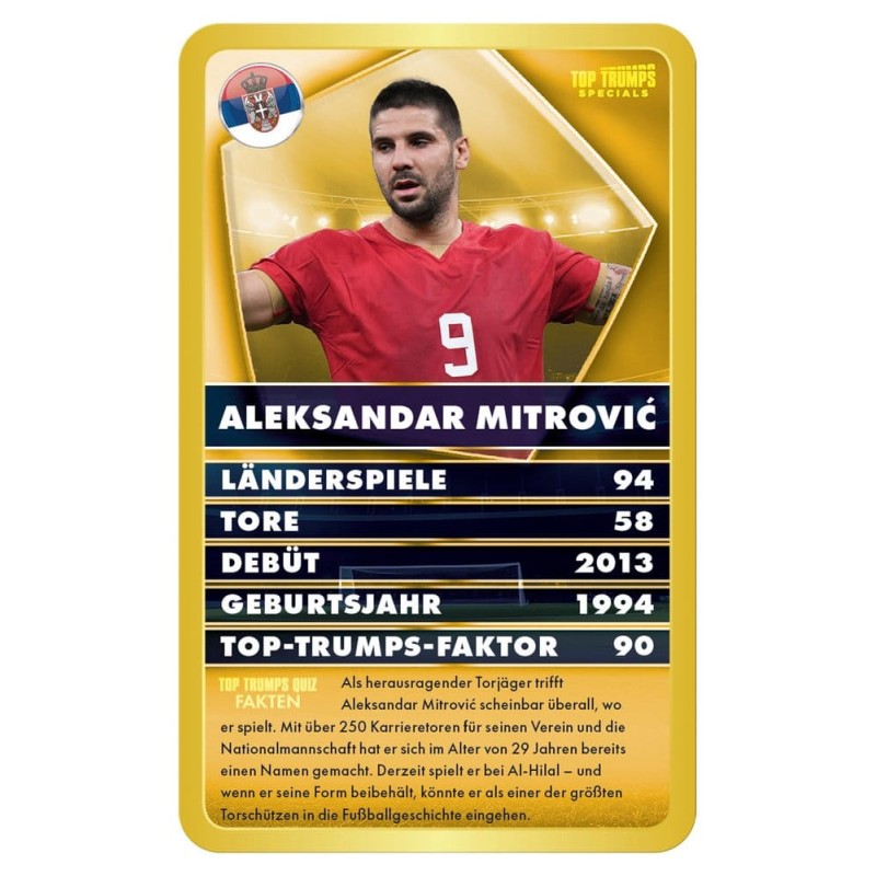 World Football Stars 6 jeu de cartes Top Trumps *ALLEMAND*