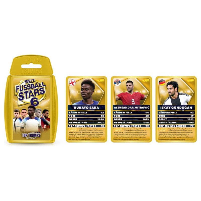 World Football Stars 6 jeu de cartes Top Trumps *ALLEMAND*