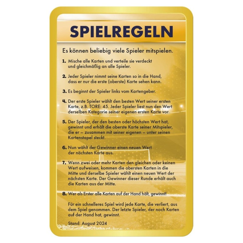 World Football Stars 6 jeu de cartes Top Trumps *ALLEMAND*