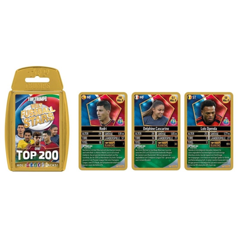 World Football Stars jeu de cartes 200 Pack 6 *ALLEMAND*