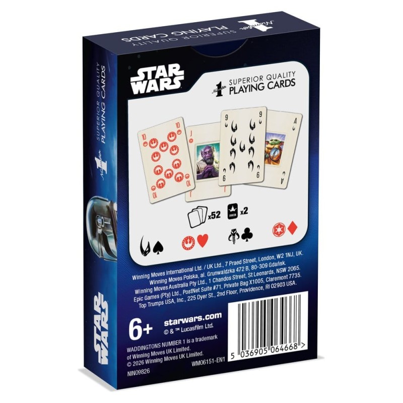 Star Wars cartes à jouer The Mandalorian and Grogu *ANGLAIS*
