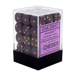 Chessex - Gespikkeld 12mm d6 (36 dobbelstenen) - Hurricane | 601982022228