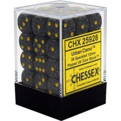 Chessex - Gespikkeld 12mm d6 (36 dobbelstenen) - Urban Camo | 601982022273