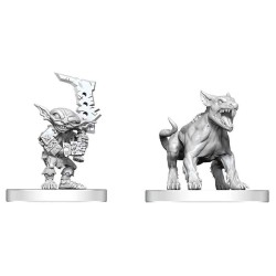 Pathfinder Battles Deep Cuts miniature à peindre Goblin Commando & Goblin Dog 13 cm