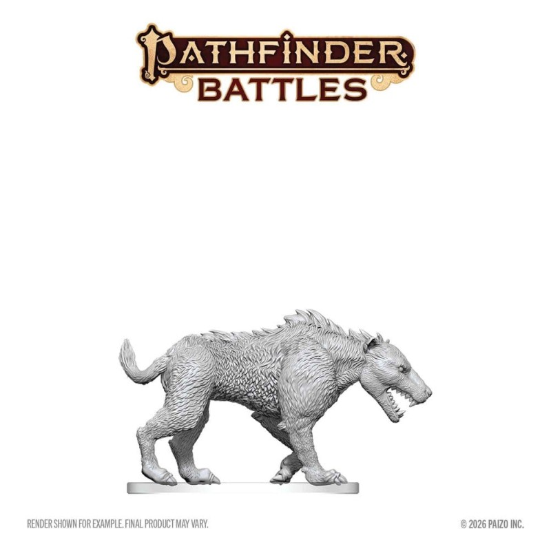 Pathfinder Battles Deep Cuts miniature à peindre Hyaenodon 13 cm