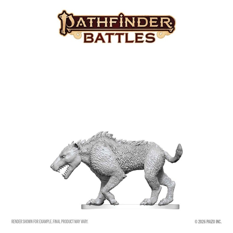 Pathfinder Battles Deep Cuts Unpainted Miniature Hyaenodon 13 cm