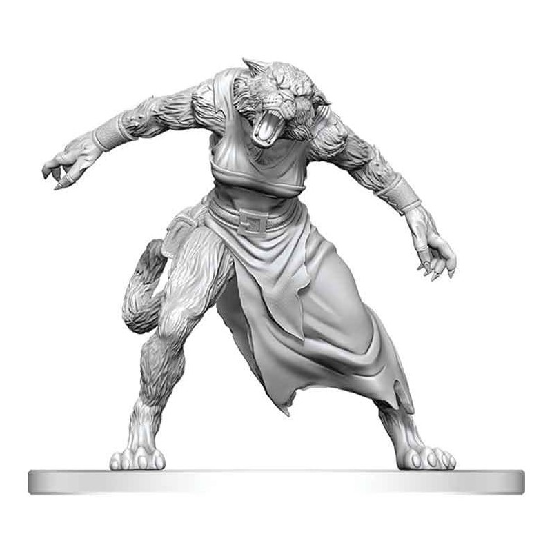 Pathfinder Battles Deep Cuts Unpainted Miniature Weretiger 13 cm