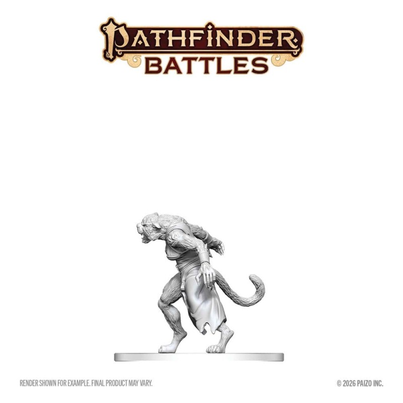 Pathfinder Battles Deep Cuts Unpainted Miniature Weretiger 13 cm