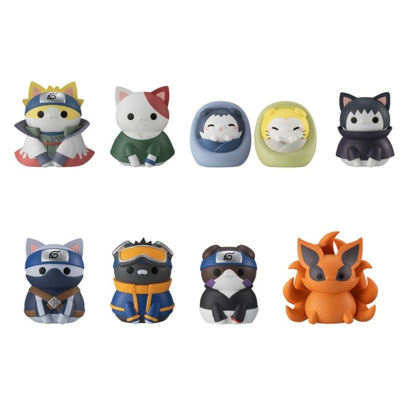 Naruto Shippuden Blind Box présentoir figurines mini Mega Cat Project Nyaruto! Once upon a time in Konoha village 3 cm (8) (R...