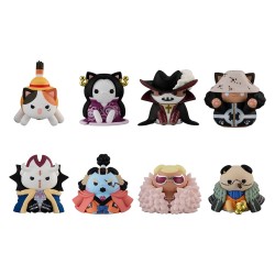 One Piece Blind Box présentoir figurines mini Mega Cat Project Nyan Piece Nyan! Luffy & the Seven Warlords of the Sea 3 cm (8...