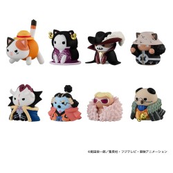 One Piece Mega Cat Project Nyan Piece Nyan! Luffy & the Seven Warlords of the Sea Mini Figures 3 cm Blind Box Display (8) (Re...