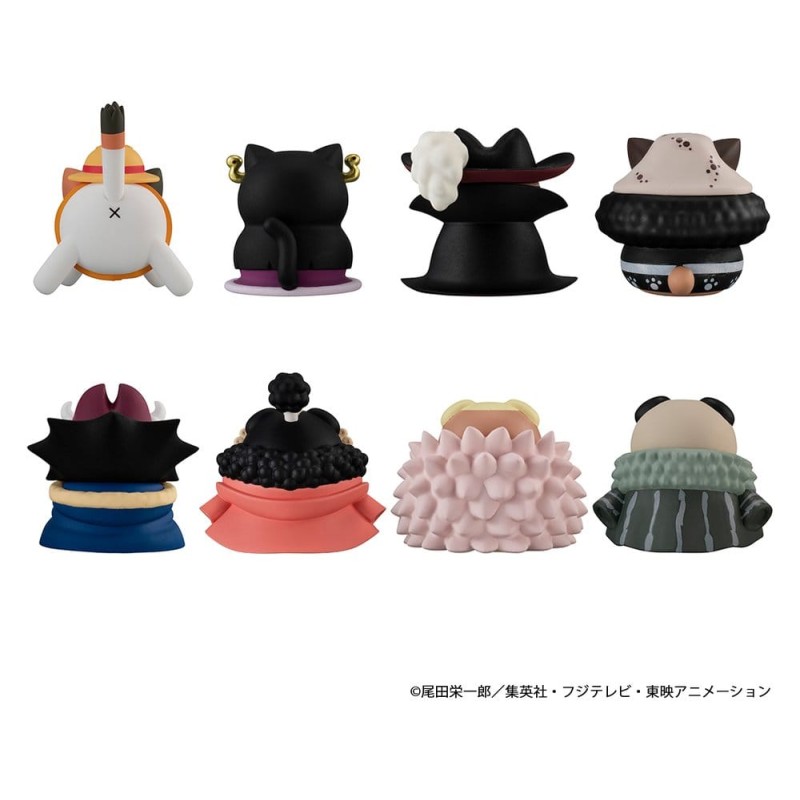 One Piece Mega Cat Project Nyan Piece Nyan! Luffy & the Seven Warlords of the Sea Mini Figures 3 cm Blind Box Display (8) (Re...