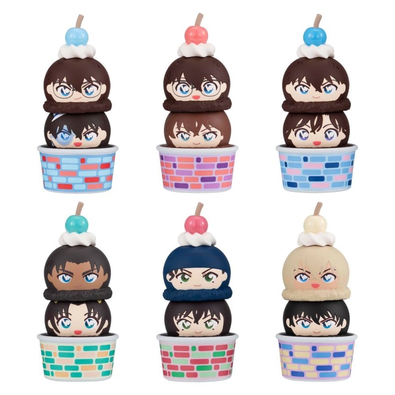 Detective Conan Tsumichen Stack up &amp; Change Mini Figures 8 cm Blind Box Assortment (6) (with gift)