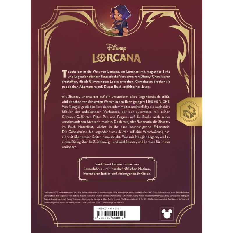 Disney Lorcana TCG Quest of Wonders - Legendenbuch eines Illuminari *German Version*