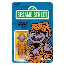 1, Rue Sésame figurine ReAction Wave 06 Count Von Count (PJs) 10 cm      